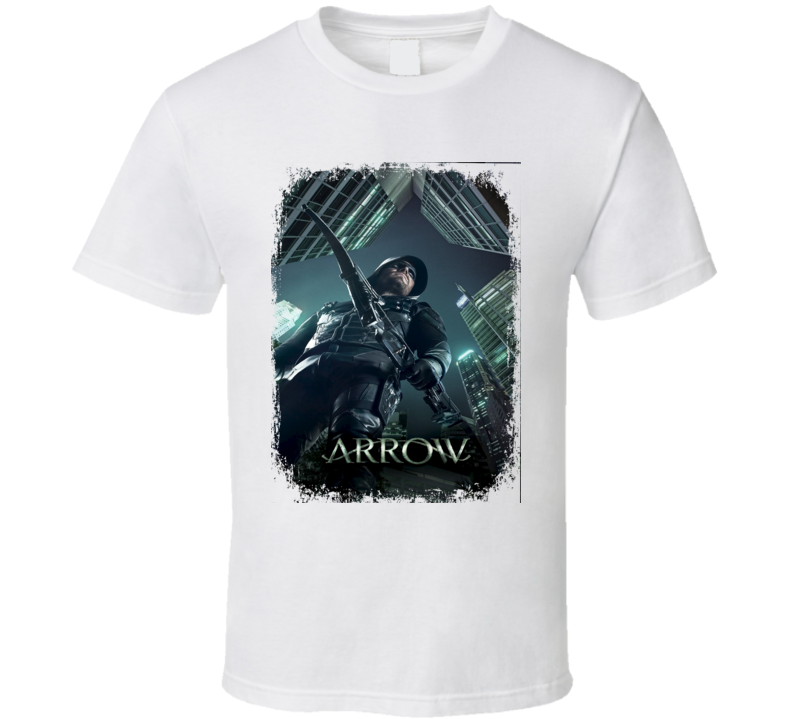 Arrow TV Show Poster Worn Look Cool Hip Gift T Shirt