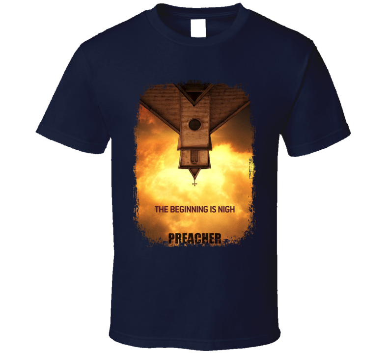 Preacher TV Show Poster Worn Look Cool Hip Gift T Shirt