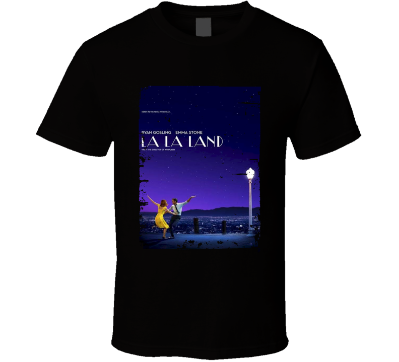 La La Land Movie Poster Worn Look Cool Drama Film Gift T Shirt La La Land Movie Poster Worn Look Cool Drama Film Gift T Shirt