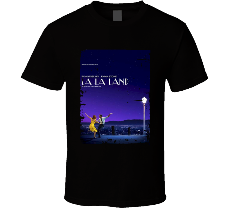 La La Land Movie Poster Worn Look Cool Drama Film Gift T Shirt