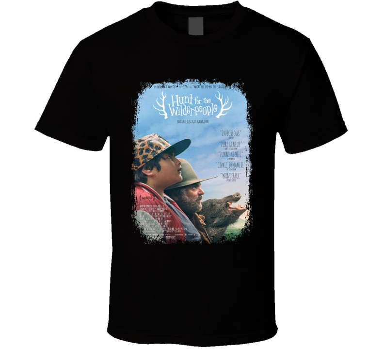 Hunt For The Wilderpeople Movie Poster Worn Look Cool Gift T Shirt Hunt For The Wilderpeople Movie Poster Worn Look Cool Gift T Shirt