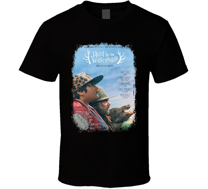 Hunt For The Wilderpeople Movie Poster Worn Look Cool  Gift T Shirt