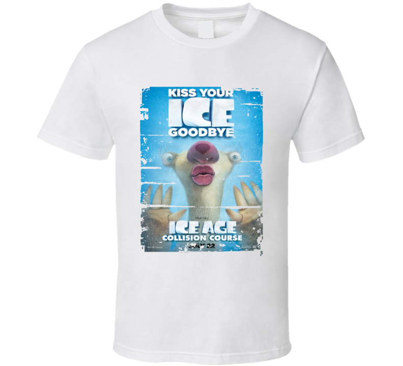 Ice Age Collision Course Movie Poster Worn Look Film Gift T Shirt Ice Age Collision Course Movie Poster Worn Look Film Gift T Shirt