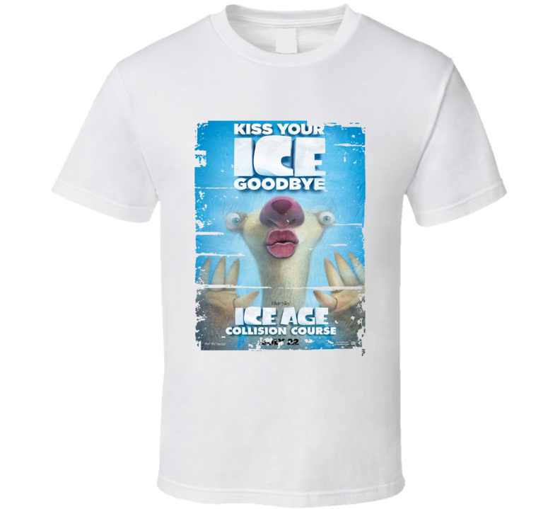 Ice Age Collision Course Movie Poster Worn Look Film Gift T Shirt