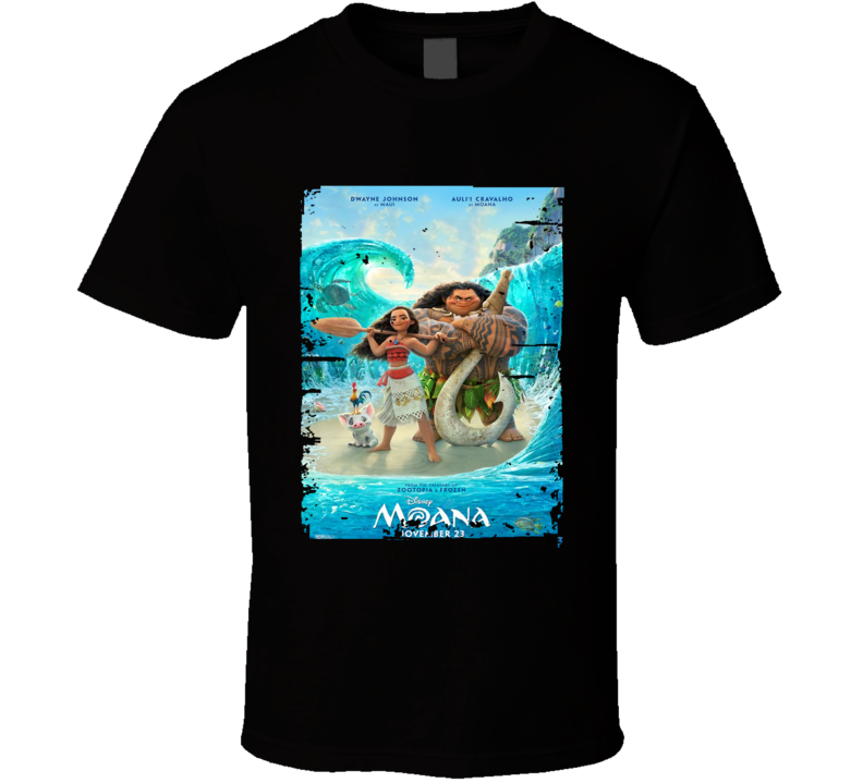 Moana Movie Poster Worn Look Cool Disney Film Gift T Shirt Moana Movie Poster Worn Look Cool Disney Film Gift T Shirt