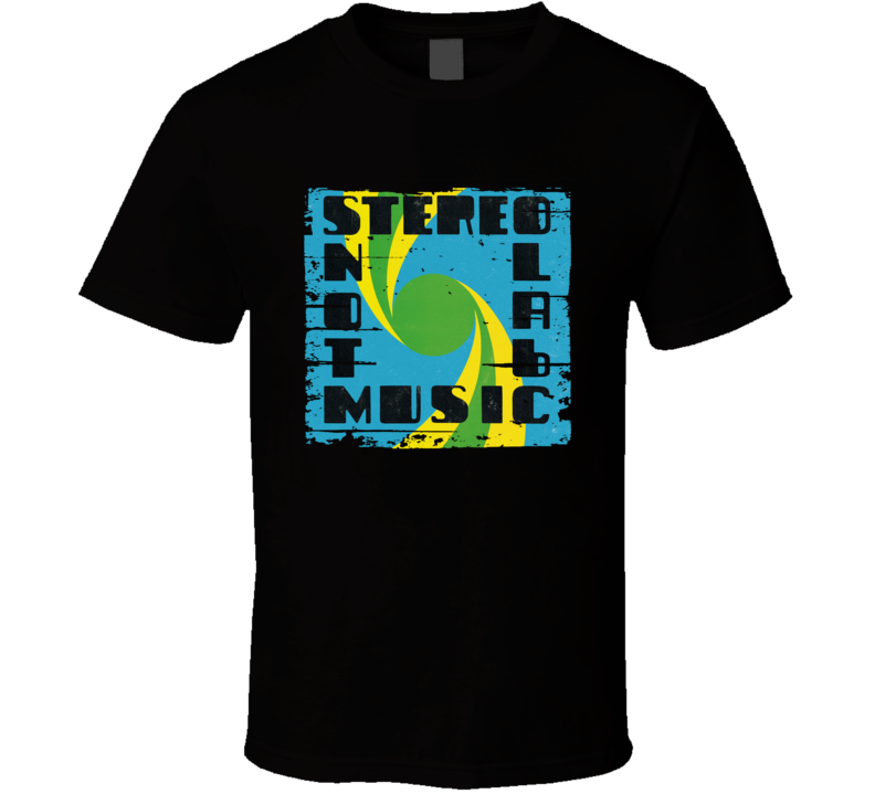 Stereolab Not Music EDM Album Poster Worn Look Music T Shirt Stereolab Not Music EDM Album Poster Worn Look Music T Shirt