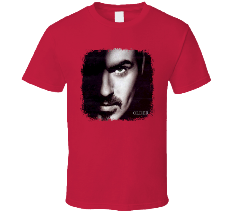 George Michael Older Album Poster Worn Look Pop Music Tribute T Shirt