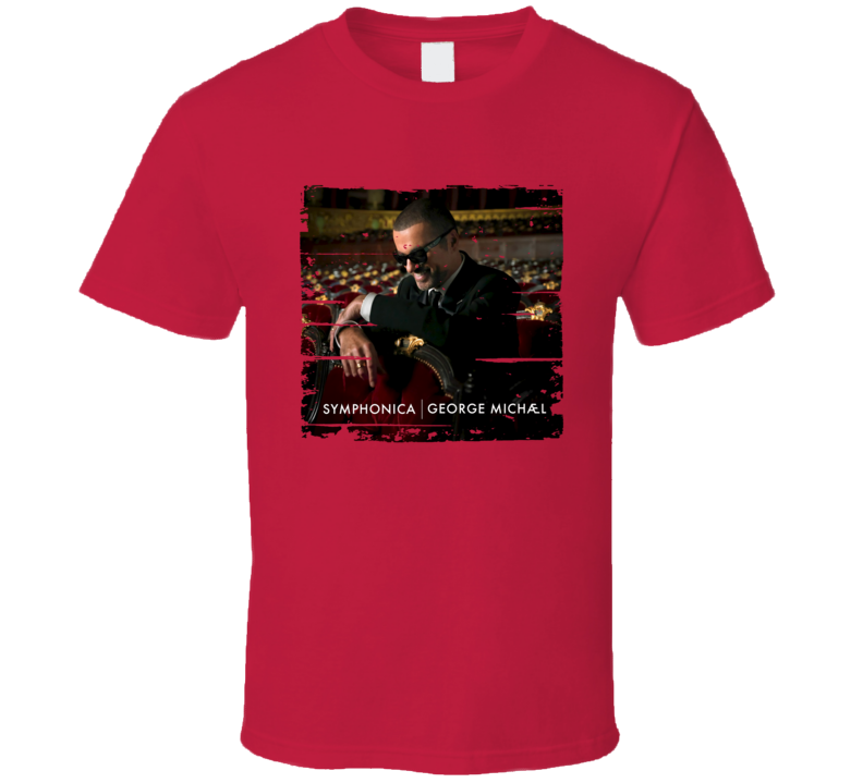 George Michael Symphonica Album Poster Worn Look Music Tribute T Shirt George Michael Symphonica Album Poster Worn Look Music Tribute T Shirt