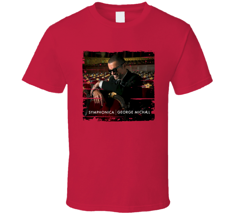 George Michael Symphonica Album Poster Worn Look Music Tribute T Shirt