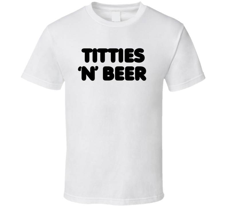 Titties N Beer as Worn by Frank Zappa Cool Artiste Tribute T Shirt Titties N Beer as Worn by Frank Zappa Cool Artiste Tribute T Shirt