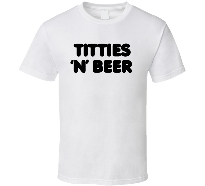 Titties N Beer as Worn by Frank Zappa Cool Artiste Tribute T Shirt