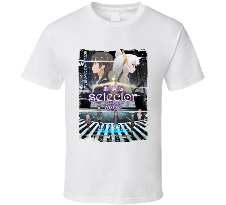 Selector Destructed WIXOSS Anime Battle Card Worn Look Cool T Shirt Selector Destructed WIXOSS Anime Battle Card Worn Look Cool T Shirt