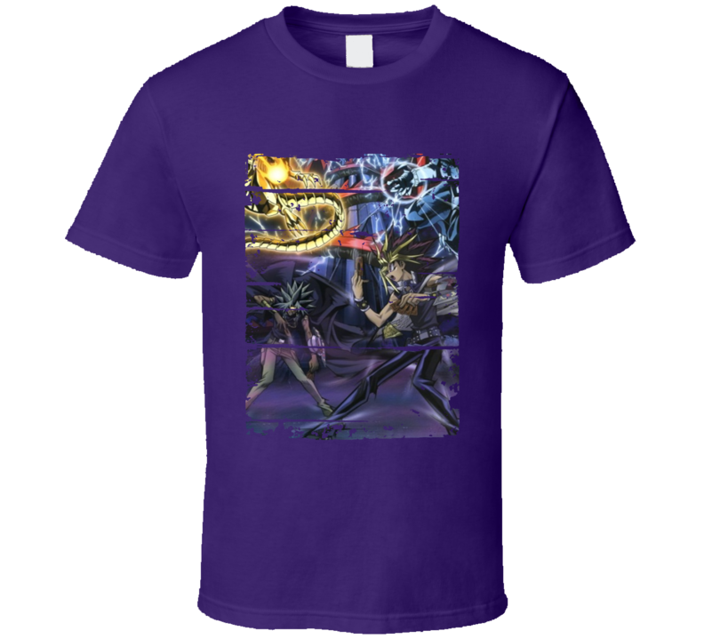 Yu-Gi-Oh Duel Monsters Battle City Anime Battle Card Worn Look T Shirt Yu-Gi-Oh Duel Monsters Battle City Anime Battle Card Worn Look T Shirt