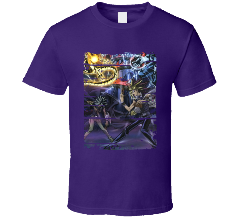 Yu-Gi-Oh Duel Monsters Battle City Anime Battle Card Worn Look T Shirt