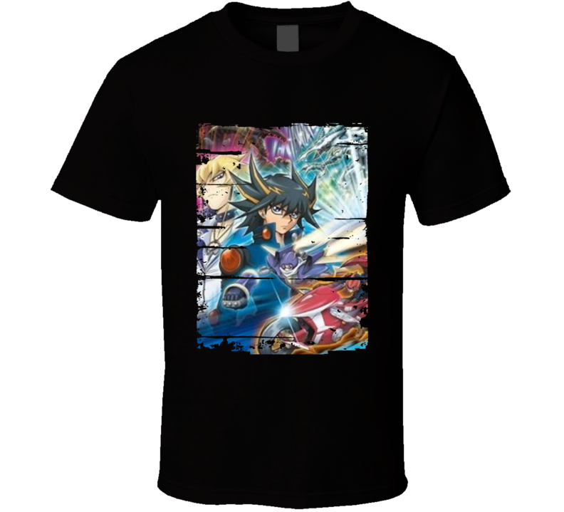 Yu-Gi-Oh Stardust vs Red Demons Anime Battle Card Worn Look T Shirt Yu-Gi-Oh Stardust vs Red Demons Anime Battle Card Worn Look T Shirt
