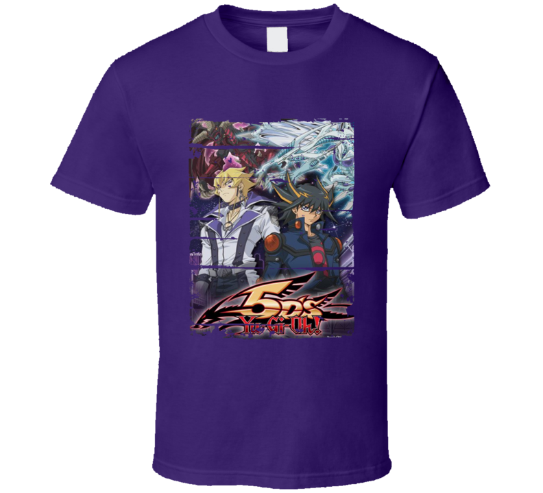 Yu-Gi-Oh 5D's Anime Battle Card Worn Look Cool T Shirt Yu-Gi-Oh 5D's Anime Battle Card Worn Look Cool T Shirt