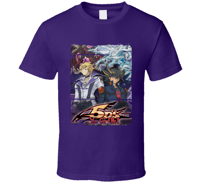 Yu-Gi-Oh 5D's Anime Battle Card Worn Look Cool T Shirt