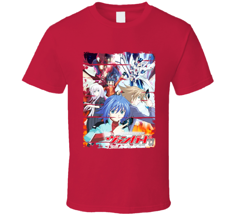 Cardfight Vanguard Anime Battle Card Worn Look Cool T Shirt Cardfight Vanguard Anime Battle Card Worn Look Cool T Shirt