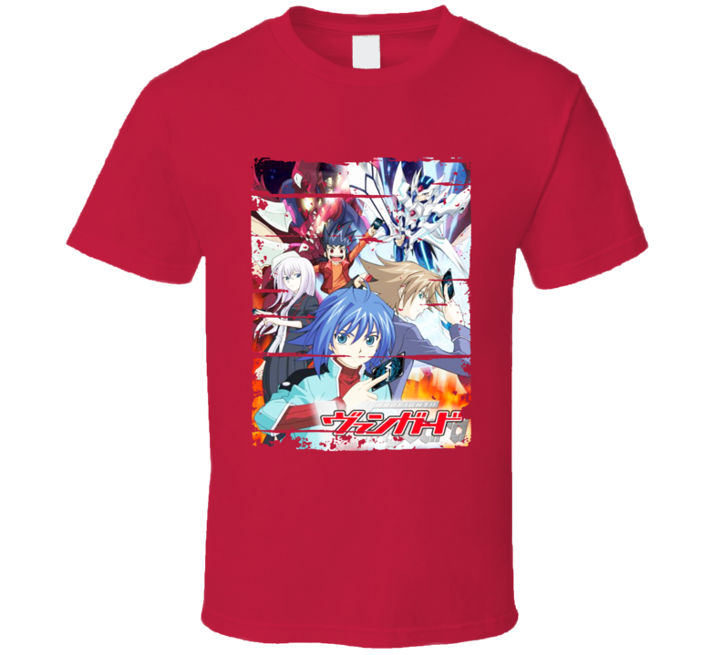 Cardfight Vanguard Anime Battle Card Worn Look Cool T Shirt