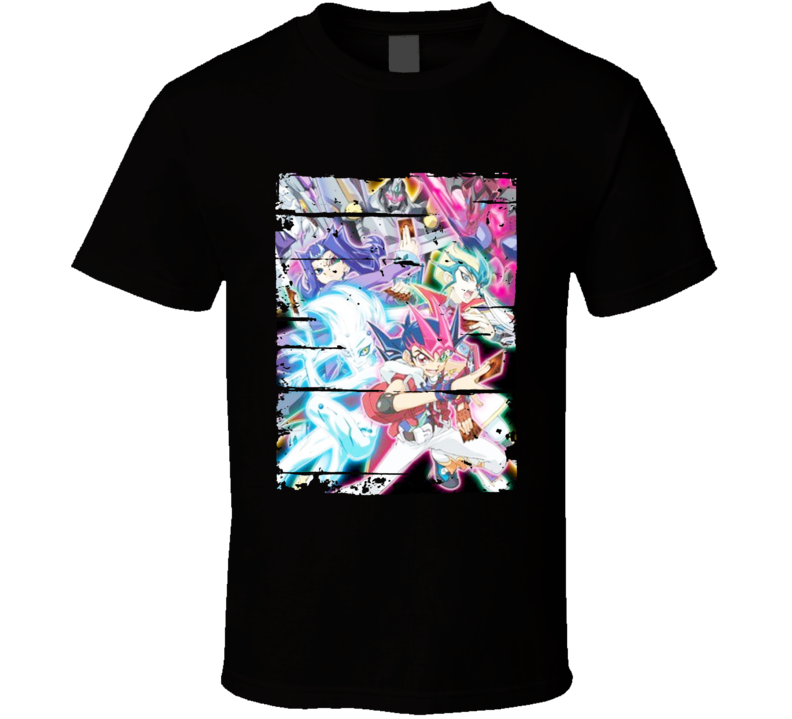 Yu-Gi-Oh Zexal II Anime Battle Card Worn Look Cool T Shirt Yu-Gi-Oh Zexal II Anime Battle Card Worn Look Cool T Shirt