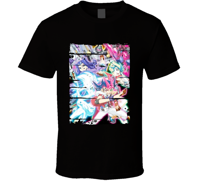 Yu-Gi-Oh Zexal II Anime Battle Card Worn Look Cool T Shirt