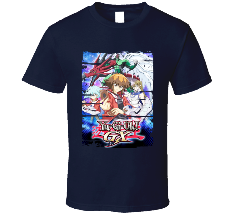 Yu-Gi-Oh GX Anime Battle Card Worn Look Cool T Shirt Yu-Gi-Oh GX Anime Battle Card Worn Look Cool T Shirt
