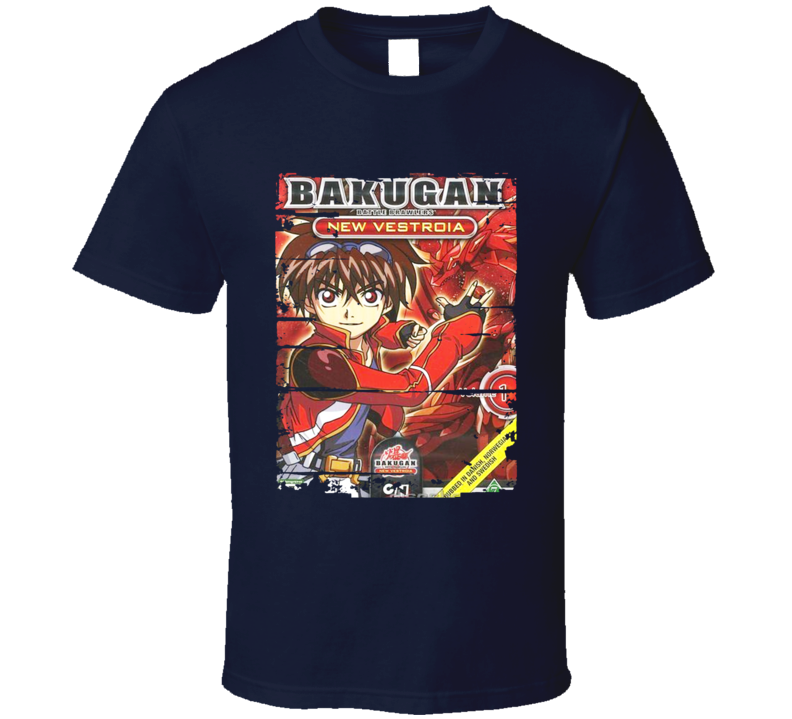 Bakugan New Vestroia Anime Battle Card Worn Look Cool Geek T Shirt Bakugan New Vestroia Anime Battle Card Worn Look Cool Geek T Shirt
