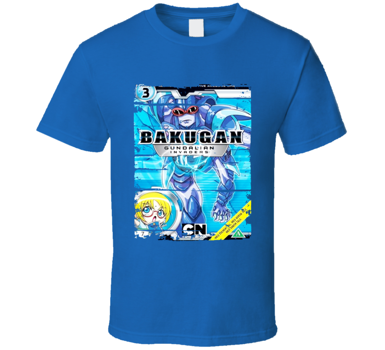 Bakugan Brawlers Gundalian Anime Battle Card Worn Look Geek T Shirt Bakugan Brawlers Gundalian Anime Battle Card Worn Look Geek T Shirt