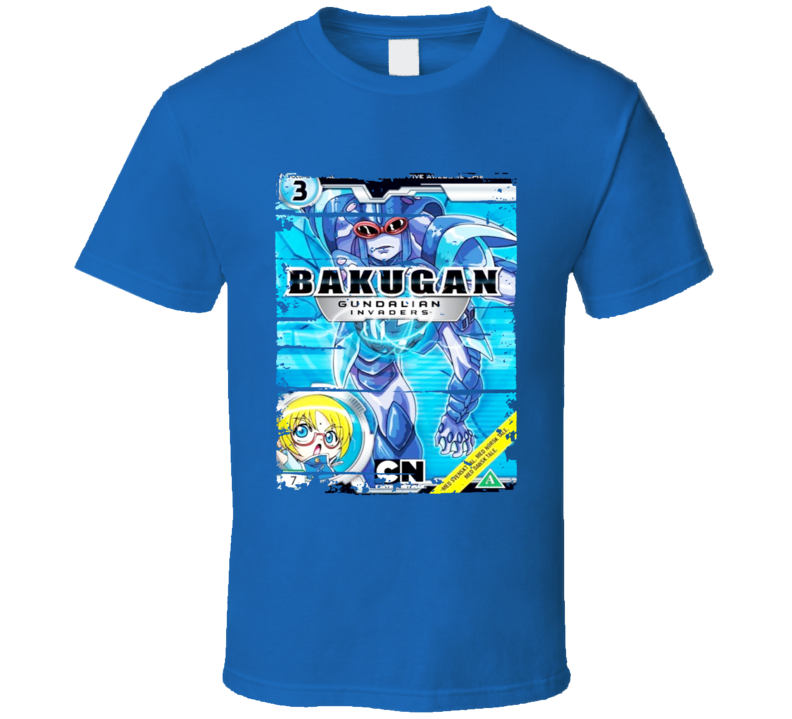 Bakugan Brawlers Gundalian Anime Battle Card Worn Look Geek T Shirt