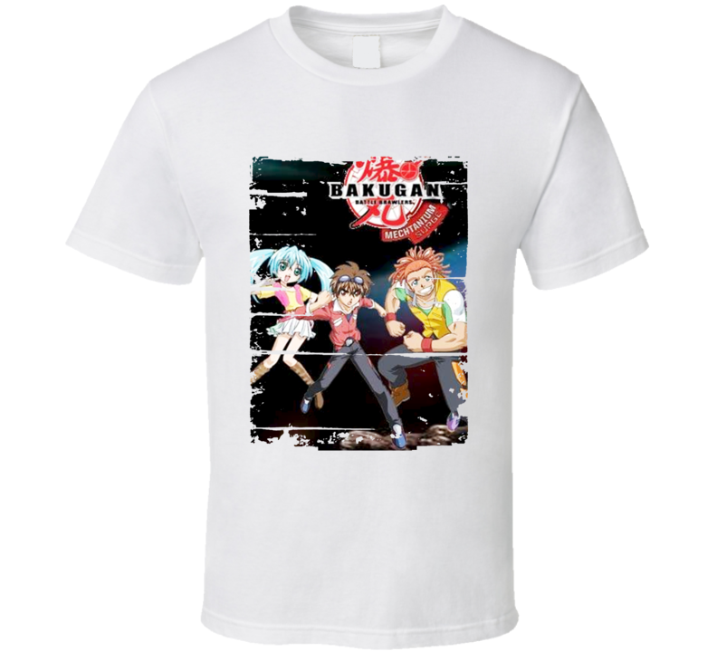 Bakugan Brawlers Mechtanium Surge Anime Battle Card Worn Look T Shirt Bakugan Brawlers Mechtanium Surge Anime Battle Card Worn Look T Shirt