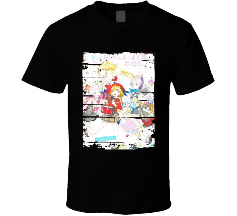 Fantasista Doll Anime Battle Card Worn Look Cool Geek T Shirt Fantasista Doll Anime Battle Card Worn Look Cool Geek T Shirt