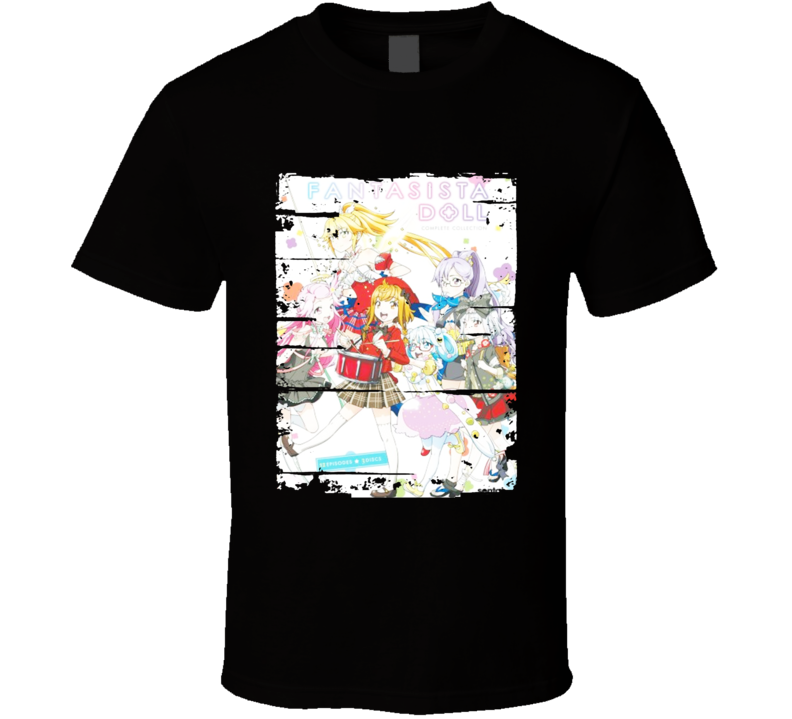 Fantasista Doll Anime Battle Card Worn Look Cool Geek T Shirt