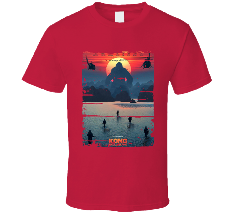 Kong Skull Island Poster Cool Film Worn Look Movie Fan Gift T Shirt Kong Skull Island Poster Cool Film Worn Look Movie Fan Gift T Shirt
