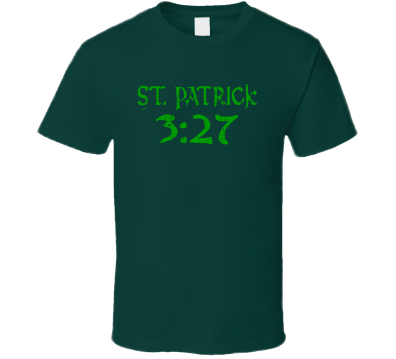 St Patrick Day 3:27 Funny Irish Holiday Cool Worn Look T Shirt