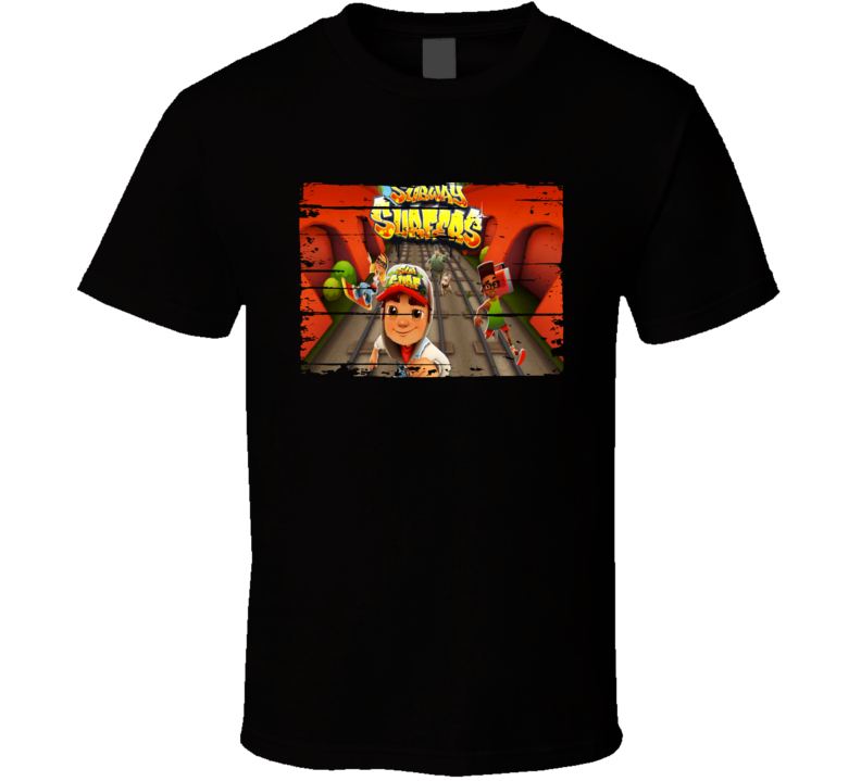 Subway Surfers Cool Android App Mobile Game Fan Worn Look T Shirt