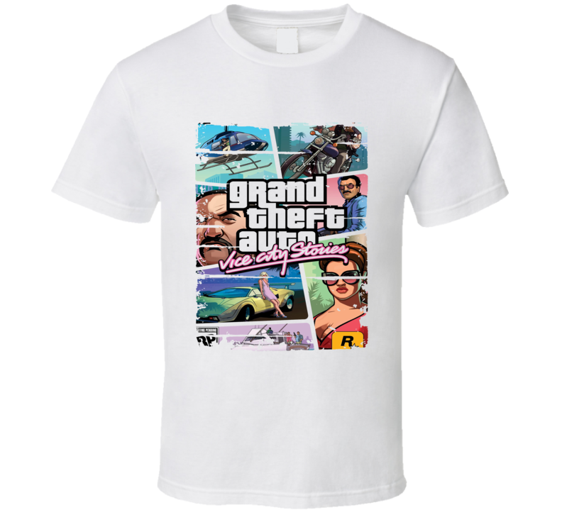 Grand Theft Auto Vice City Android App Mobile Game Worn Look T Shirt Grand Theft Auto Vice City Android App Mobile Game Worn Look T Shirt