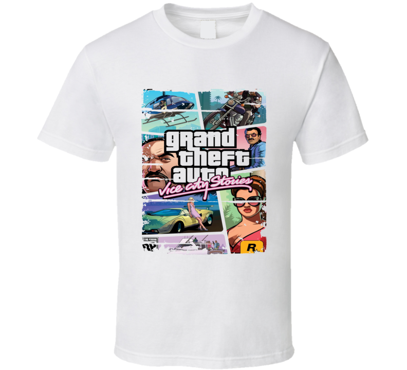 Grand Theft Auto Vice City Android App Mobile Game Worn Look T Shirt