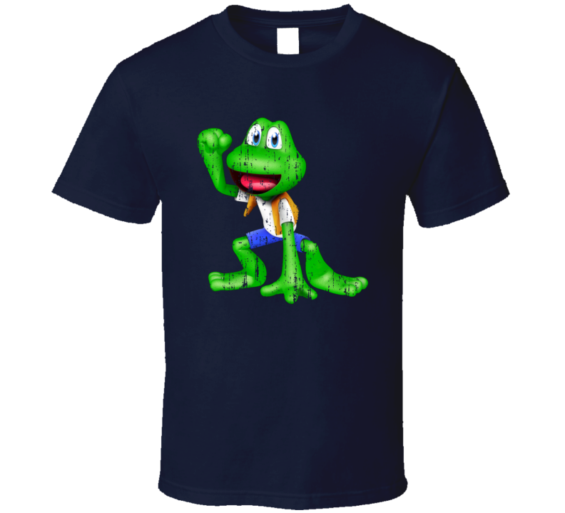 Frogger Cool Android App Vintage Mobile Game Fan Worn Look T Shirt Frogger Cool Android App Vintage Mobile Game Fan Worn Look T Shirt
