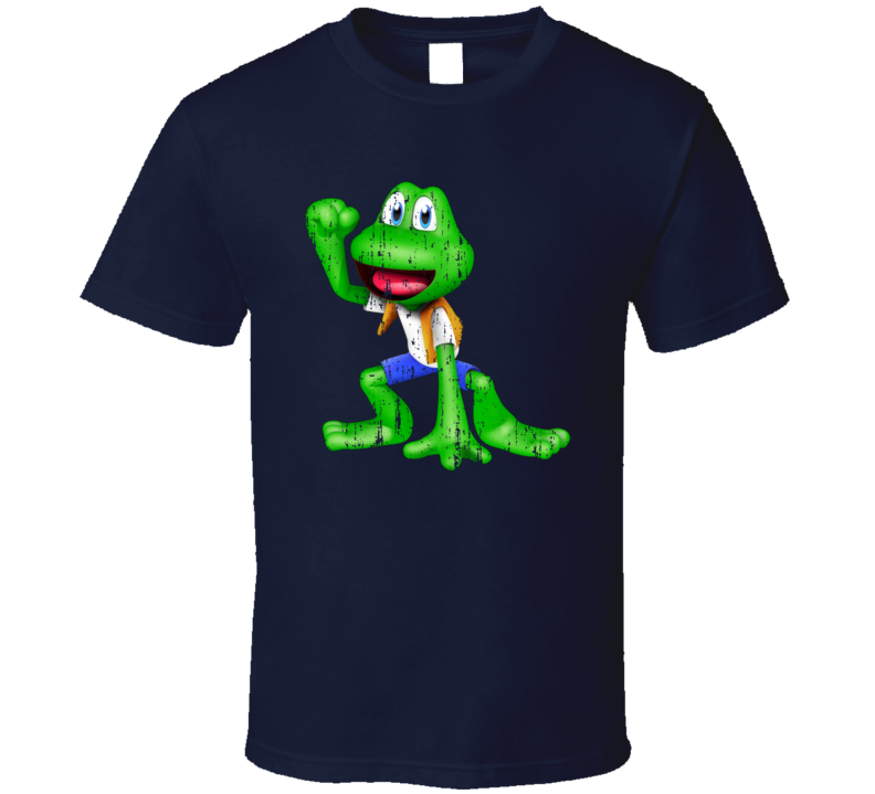 Frogger Cool Android App Vintage Mobile Game Fan Worn Look T Shirt