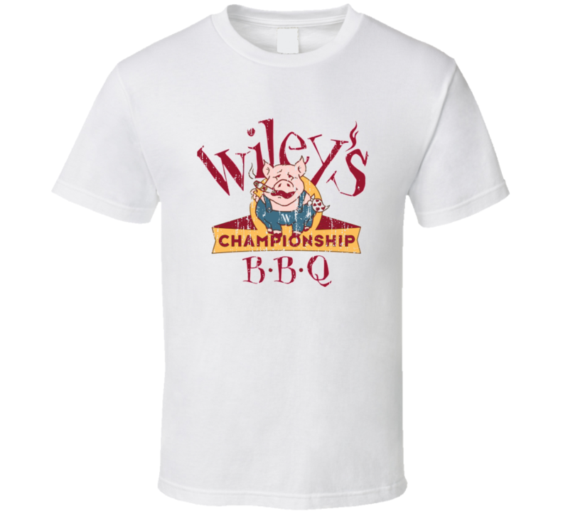 Wiley's Championship BBQ Cookhouse Smoked Foodie Worn Look T Shirt