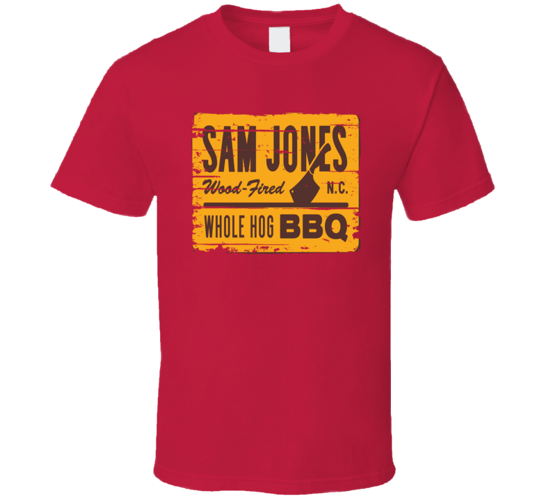 Sam Jones BBQ Diner Cookhouse Grill Smoked Foodie Worn Look T Shirt Sam Jones BBQ Diner Cookhouse Grill Smoked Foodie Worn Look T Shirt