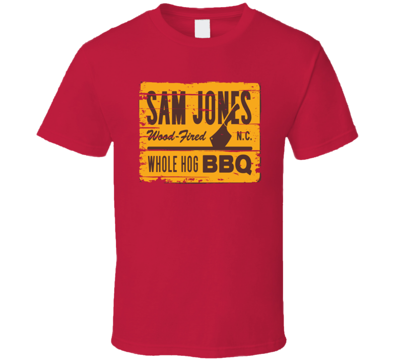 Sam Jones BBQ Diner Cookhouse Grill Smoked Foodie Worn Look T Shirt