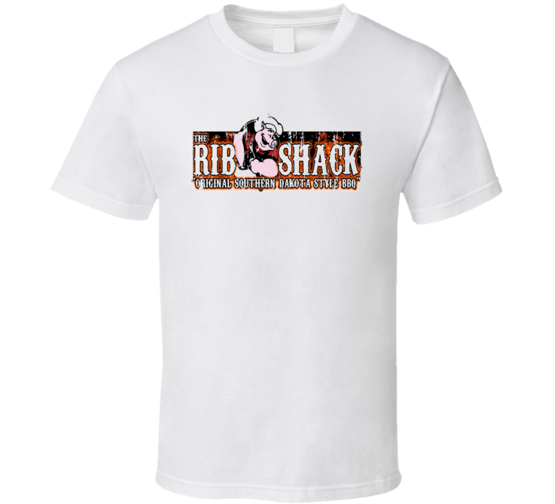 Rib Shack BBQ Cookhouse Grill Smoked Foodie Worn Look T Shirt