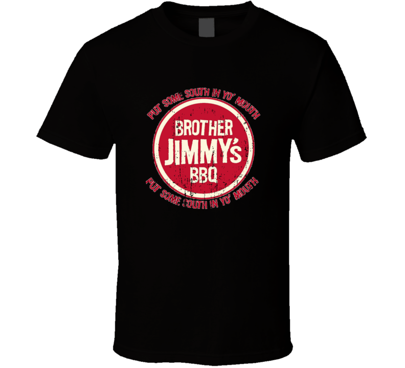 Brothers Jimmys BBQ Cookhouse Grill Smoked Foodie Worn Look T Shirt Brothers Jimmys BBQ Cookhouse Grill Smoked Foodie Worn Look T Shirt