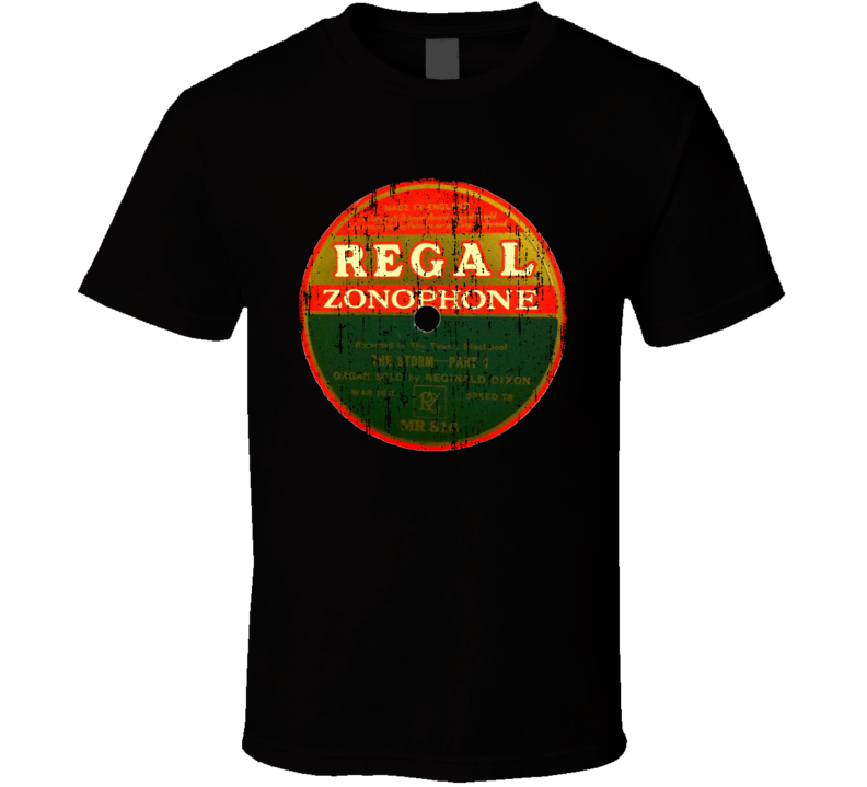 Regal Zonophone RPM Record Vintage Classic Music Worn Look T Shirt