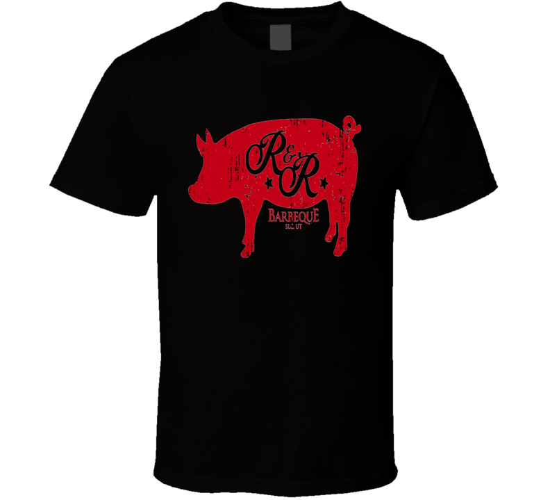 R&R BBQ Cookhouse Grill Smoked Foodie Worn Look T Shirt R&R BBQ Cookhouse Grill Smoked Foodie Worn Look T Shirt