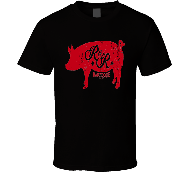 R&R BBQ Cookhouse Grill Smoked Foodie Worn Look T Shirt