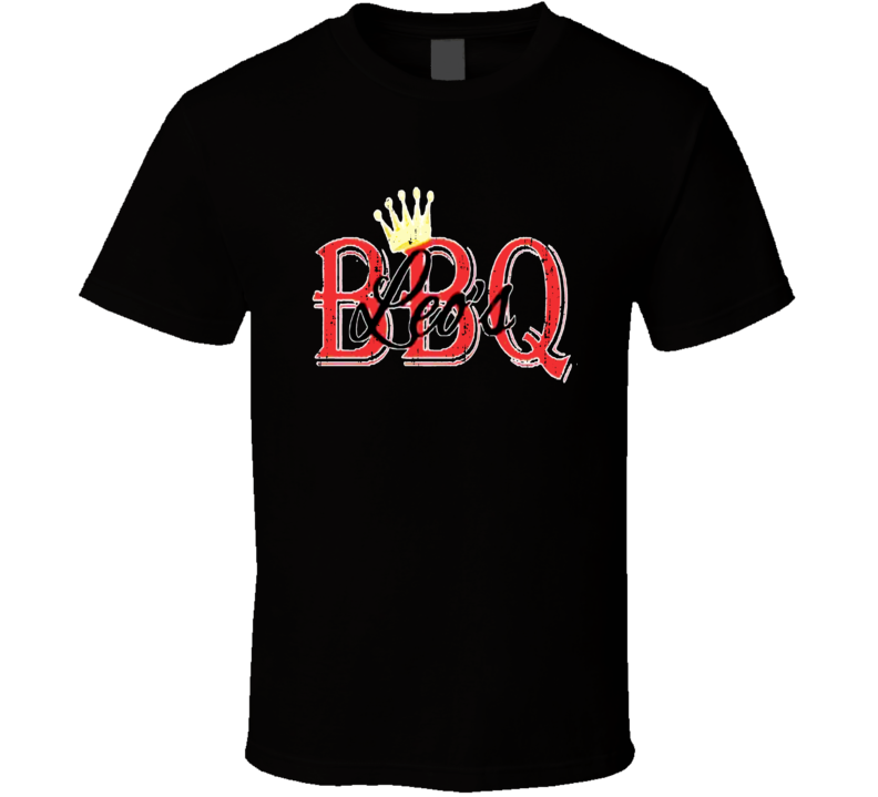 Leo's Barbeque Cookhouse Grill Smoked Foodie Worn Look T Shirt Leo's Barbeque Cookhouse Grill Smoked Foodie Worn Look T Shirt