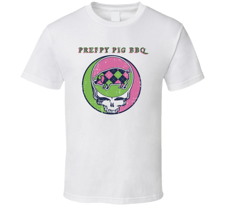 Preppy Pig BBQ Cookhouse Grill Smoked Foodie Worn Look T Shirt Preppy Pig BBQ Cookhouse Grill Smoked Foodie Worn Look T Shirt