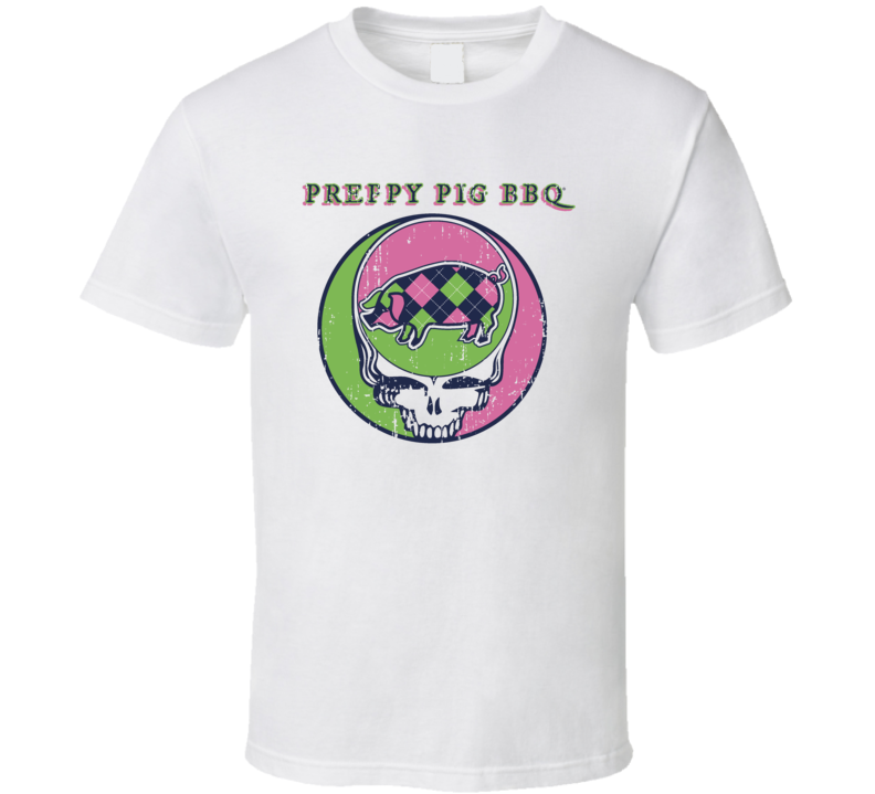 Preppy Pig BBQ Cookhouse Grill Smoked Foodie Worn Look T Shirt